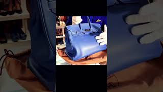 Hermes birkin 35 Jean Blue on Palladium Luxury Handbag reveal at MISLUX