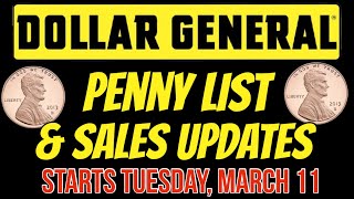 🚨DOLLAR GENERAL PENNY LIST & CLEARANCE UPDATES FOR TUESDAY 3/11/25🚨