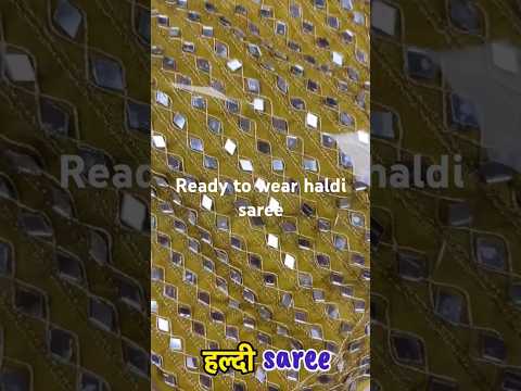 Ready to wear saree#satinsilk #youtubeshorts #viralvideo #trendingshorts #haldi #saree