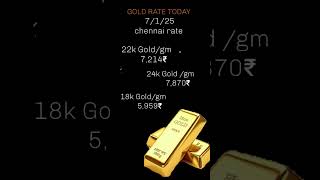 Gold rate#Goldratetoday #goldratestoday  #todays #dailygoldrate #ytshorts #7/1/25goldrate #goldjewel