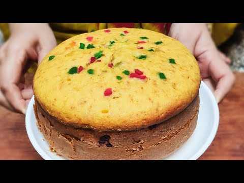 बिना अंडे ओवन ENO बनाये शानदार केक वो भी सिर्फ घर की चीजों से 😍 Eggless Fruit Cake without OVEN ENO