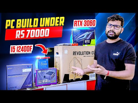 Pc build with i5 12400f & Rtx 3060 | Pc Build under Rs 70000