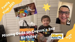 Missing Dada on Cayson’s 2nd Birthday + Calen made his mini Cake! | Alapag Family Fun