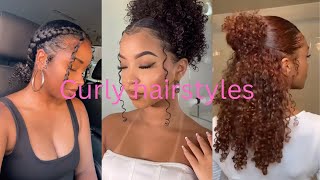 🦋✨Cute Natural Curly hairstyles // Trendy hairstyles compilation 🌟