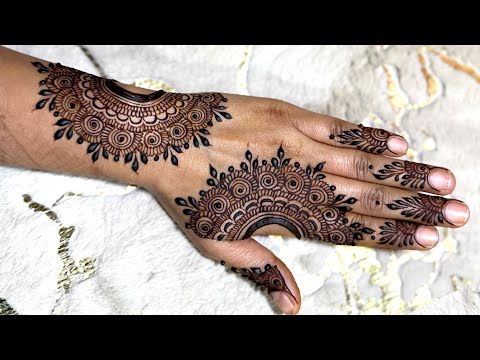 Very easy and stylish back hand mehndi design 2025 || Unique Mehandi design for back hand