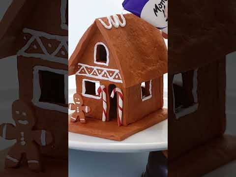 Polymer clay gingerbread house 😍 Full video is on our channel!