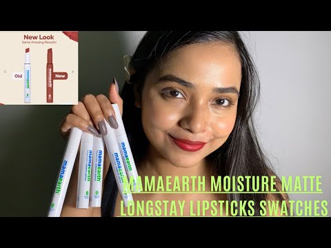 Mamaearth Moisture Matte Longstay Lipsticks Swatches