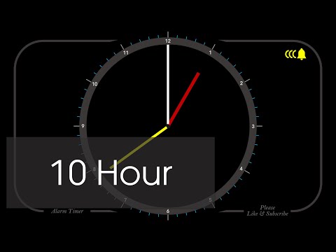 10 Hour - Analog Clock Timer & Alarm - 1080p - Countdown