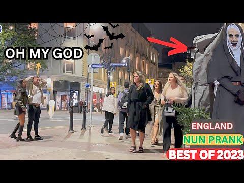 SHE GOT SCARED OF NUN SCARE PRANK! AWESOME REACTIONS