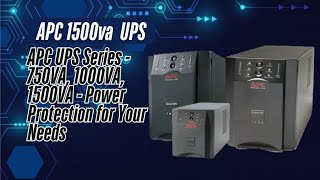 APC UPS Series - 750VA, 1000VA, 1500VA - Power Protection for Your Needs