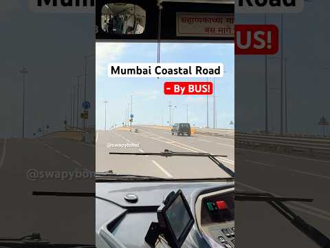 Mind Blowing First Bus Drive On Mumbai Coastal Road! #shorts