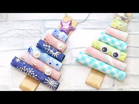 [Origami] How to make Christmas tree ornaments using original straws