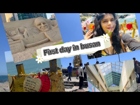 Bus to busan| Saw sand work (modi’s picture)| beach side view  #24may2023 #funtime #youtube #vlog