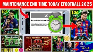 Maintenance End Time In eFootball 2025 | Pes Server Maintenance | Today Maintenance End Time