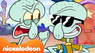 Every Time Squidward Was A Teenager 🦑 | SpongeBob | Nicktoons