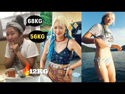 3개월동안 -12KG 감량하고 쫄쫄굶어 뮤직비디오 찍은날 VLOG / (feat.파랑머리염색, 의상피팅, 댄스가수 그래쓰 데뷔)