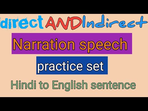 direct indirect| practice class |hindi to english sentence example| direct indirect