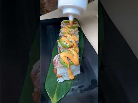 ASMR sushi rolls #food #youtubeshorts #shorts