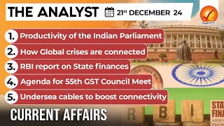 Current Affairs Today: The Analyst 21 December 2024 | Newspaper Analysis | Vajiram And Ravi