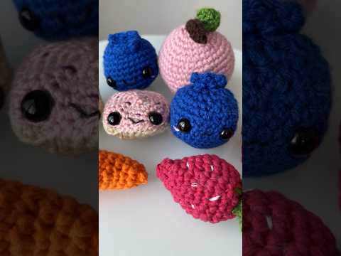 I taught my daughter how to crochet in a round & she made all these amigurumi for her friends ❤️