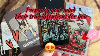 Person on your mind: Their true intentions for you?🥰 Hindi tarot card reading | love