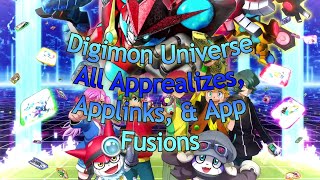 DIGIMON UNIVERSE: APPLI MONSTERS | All Apprealizes, Applinks, and App Fusions (Subbed, HD)