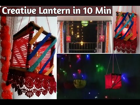 How to make Lantern Kandil/Diwali Christmas decoration/Paper popsical Lantern/Terrace Garden lantern