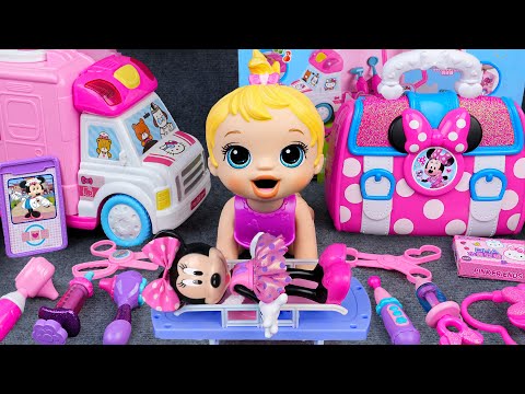 95 Minutes Minnie Mouse Ambulance Toys, Satisfying Unboxing Disney Doctor Set | Tina Unboxing Toys