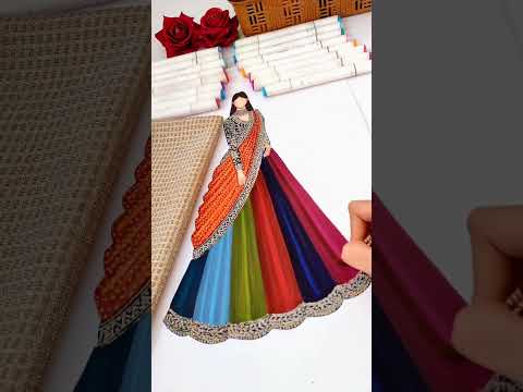 Multi shade lengha design