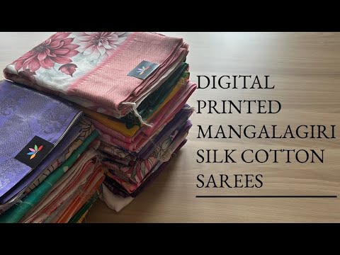 Digital Printed Mangalagiri Silk Cotton Saree | Shop on www.fabk.in #fabksarees #digitalprintsarees