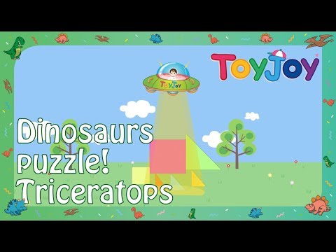 Dinosaurs for kids! Let's play together Triceratops puzzle l ToyJoy l