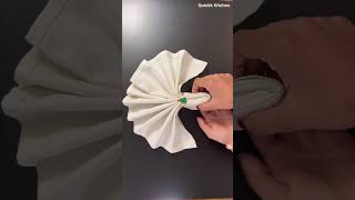 Easy Napkin fold with Ring / Restaurant style napkin fold