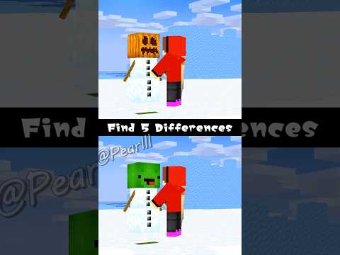 JJ Good deeds Find 5 differences - Minecraft Animation #shorts #maizen #minecraft