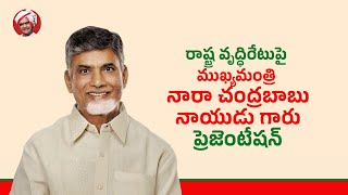 రాష్ట్ర వృద్ధిరేటుపై ముఖ్యమంత్రి శ్రీ నారా చంద్రబాబు నాయుడు గారు ప్రెజెంటేషన్.