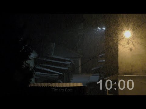 Embrace the Stillness: Silent 10 Minute Timer with Night Snow