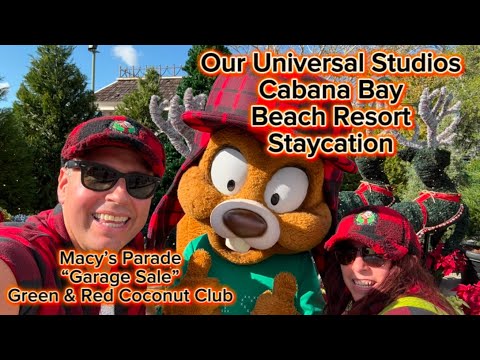 Universal Cabana Bay Staycation!! Macy’s Parade, Garage Sale, PIZZA & Green & Red Coconut Club!!