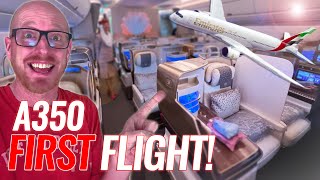 First Flight Onboard Emirates BRAND NEW Airbus A350!