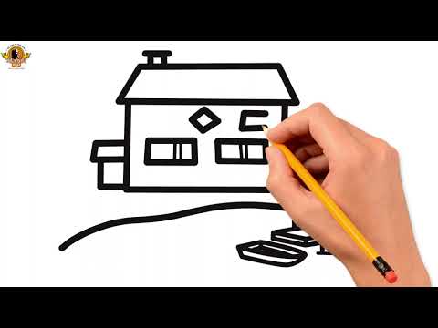 HOW TO DRAW A HOUSE EASY | DRAWING FOR KIDS