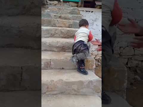 Ibrahim climbing up starirs first ever #viral #shortvideo #baby