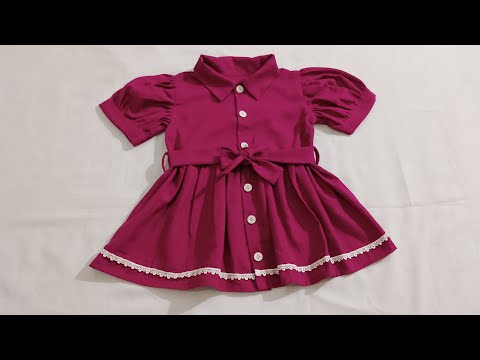 how to stitch baby frock design for winter 2 to 3 years old baby girl