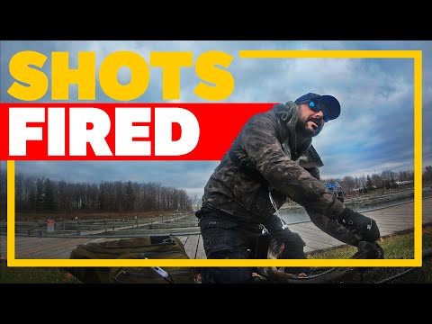 SHOTS FIRED WHILE FISHING IN THE CITY *blood warning* - Lake Ontario