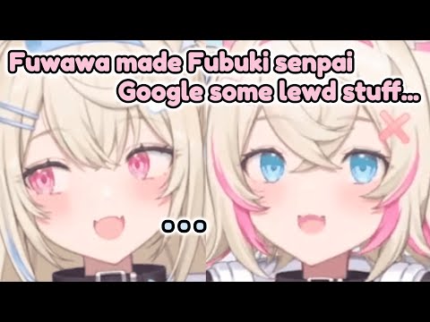 Fuwawa made her senpai google some lewd stuff... [hololive / fuwamoco]