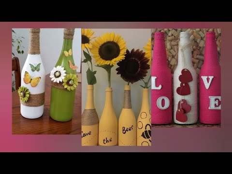 bottle art decor for home decor|| aesthetic bottle art decor ideas