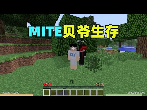 MITE贝爷生存：极其困难，开局只能撸草！Minecraft