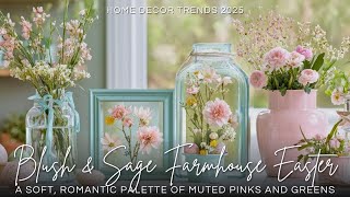 Blush & Sage Farmhouse Easter 🌸🌿 A Soft, Romantic Palette of Muted Pinks and Greens