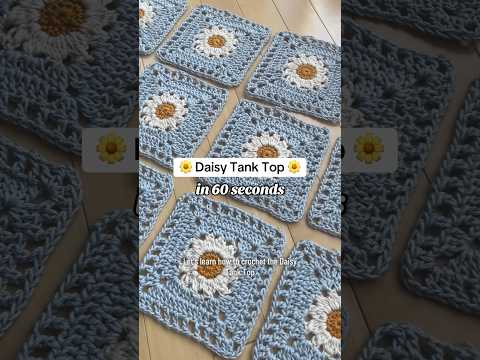 Here is a quick overview of how the daisy tank top is constructed 🌼 #crochettanktop #crochetlove