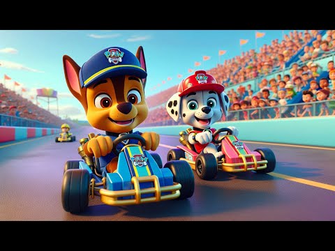 Paw Patrol Ultimate Rescue | CHASE Joined The LARGEST Professional Go Kart | Funny Story | Rainbow 3