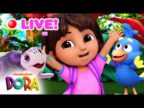 🔴 LIVE: Dora & Baby Animal Amigos! 🐈 24/7 Livestream | Dora & Friends