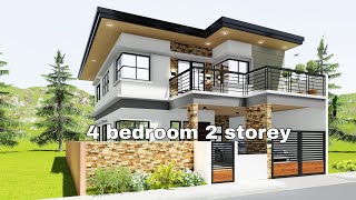 #shorts Modern House Design Idea (4 Bedroom)