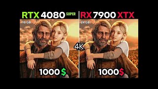 RTX 4080 super VS RX 7900 XTX : 4K GAMING TEST